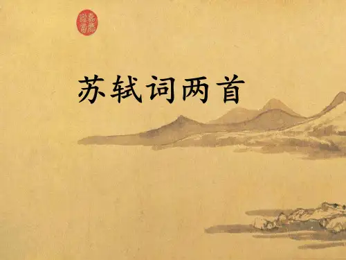 苏轼词两首 赤壁怀古 登建康赏心亭