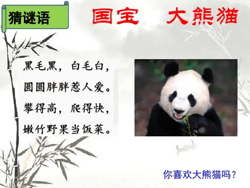 部编版语文三年级下册《习作：国宝大熊猫》课件