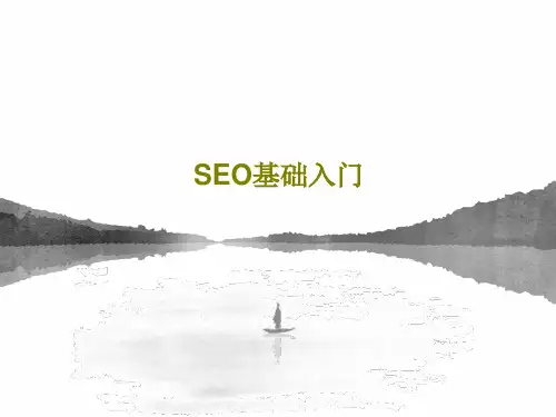 SEO基础入门共40页