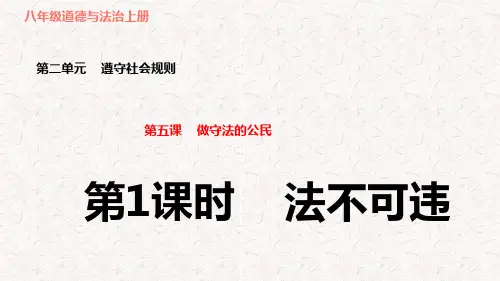 部编版八年级上册道德与法治第五课做守法的公民