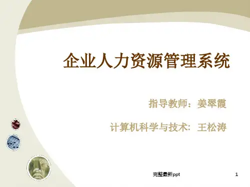 企业人力资源管理系统ppt课件
