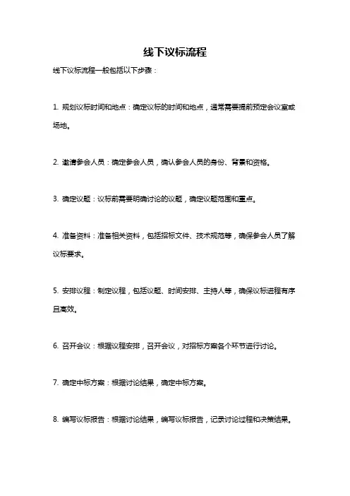 线下议标流程