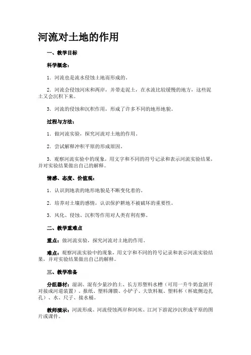 河流对土地的作用