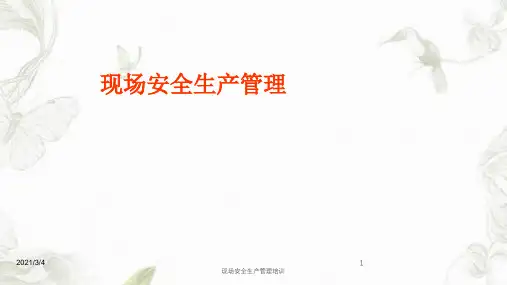 现场安全生产管理培训课件