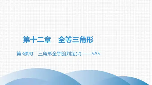 人教版八年级数学上册第12章第3课时 三角形全等的判定——SAS