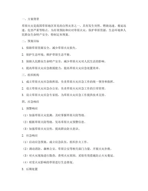 草原火灾应急预案方案