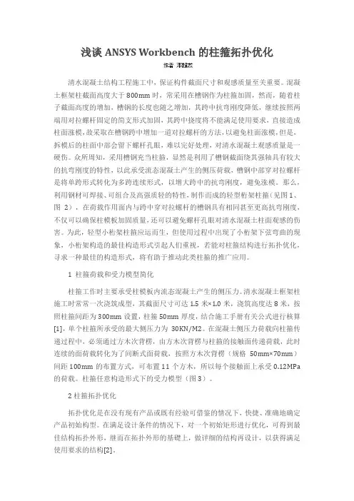 浅谈ANSYS Workbench的柱箍拓扑优化