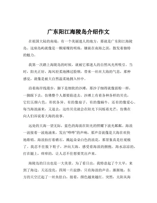 广东阳江海陵岛介绍作文