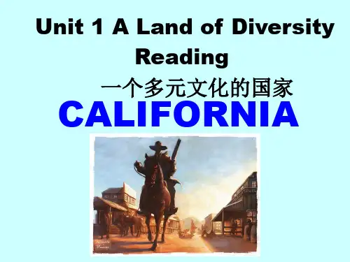 英语Unit1《A land of diversity》