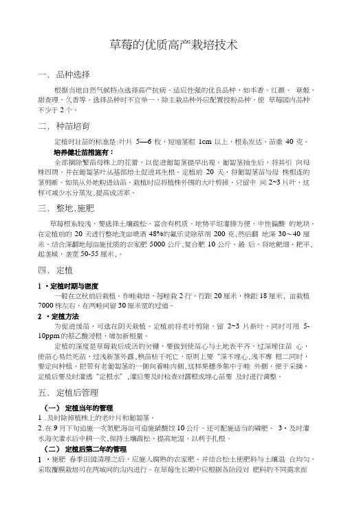 草莓的优质栽培技术.doc