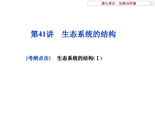 生态系统的结构