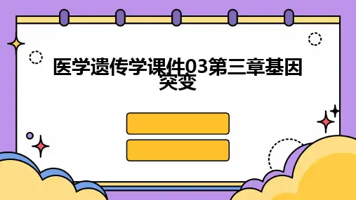 2024版医学遗传学课件03第三章基因突变