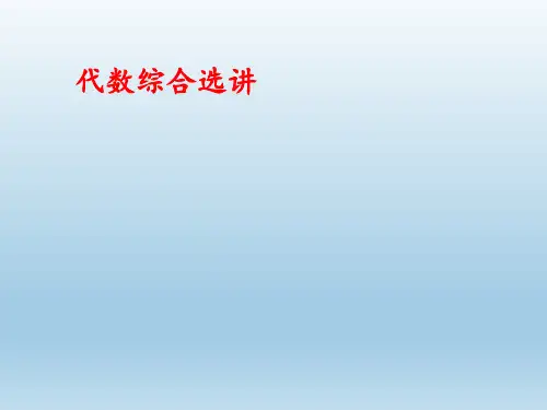 初中数学-代数综合选讲