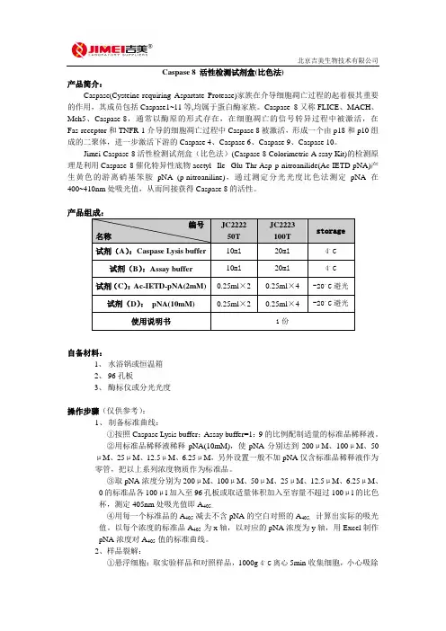 Caspase 8 活性检测试剂盒(比色法)