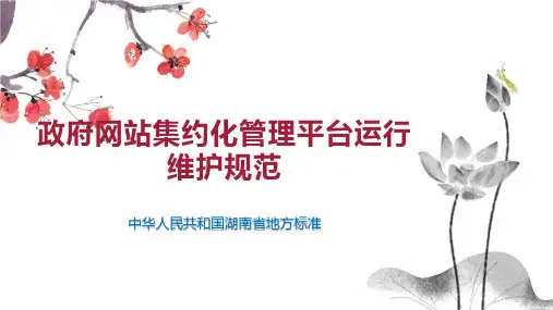 政府网站集约化管理平台运行维护规范