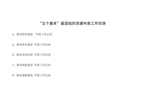 “五个基本”党建台帐表