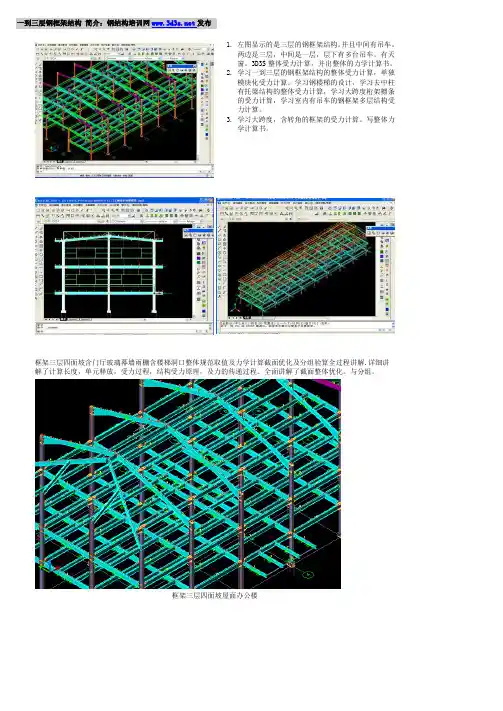 3D3S框架模块一到三层钢框架结构 简介