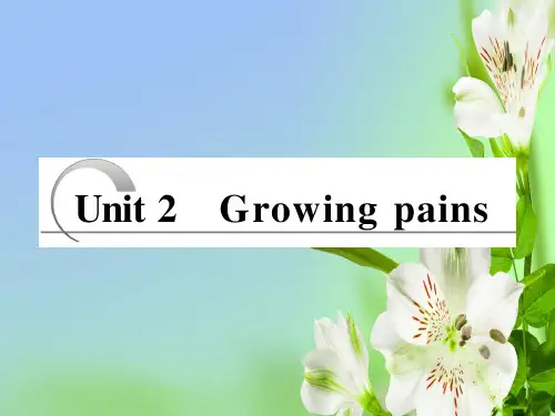 牛津译林版高中英语必修1高考配套教学课件Unit 2 Growing pains译林版必修1课件ppt
