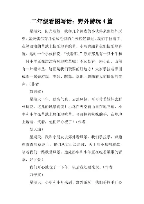 二年级看图写话：野外游玩4篇