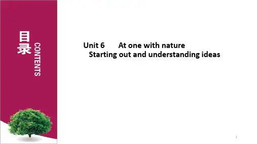 英语外研必修第一册Unit6 课件