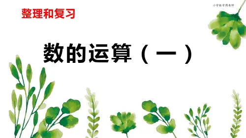 数的运算一(整理与复习)