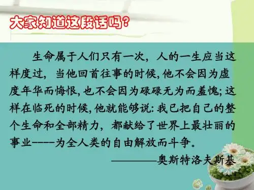 【部编人教版】语文八年级下册：名著导读《钢铁是怎样炼成的》ppt课件