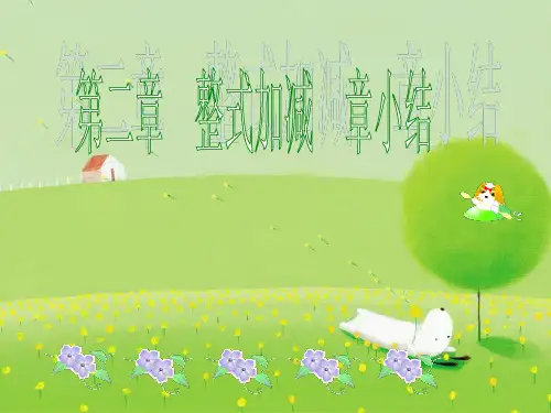 初一上册数学第二章整式的加减总结
