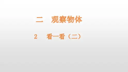 三年级上册数学PPT课件看一看二北师大版