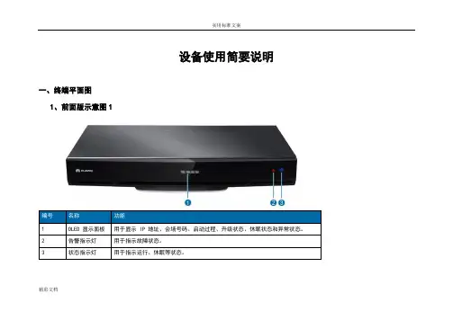 华为视频终端操作说明书