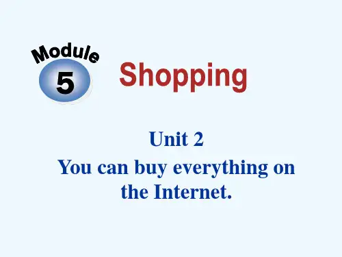 外研版七下M5Unit2You can buy everything on the Internet PPT