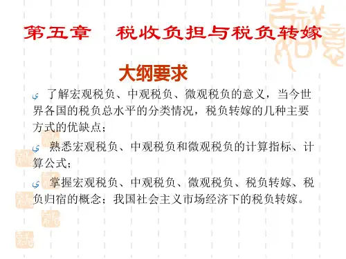 第五章--税收负担与税负转嫁
