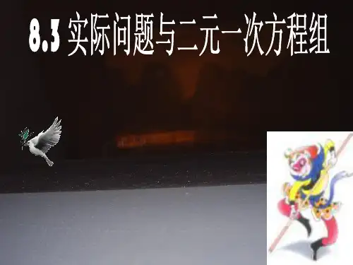 人教版七年级数学下册第8章二元一次方程组8.3实际问题与二元一次方程组ppt课件