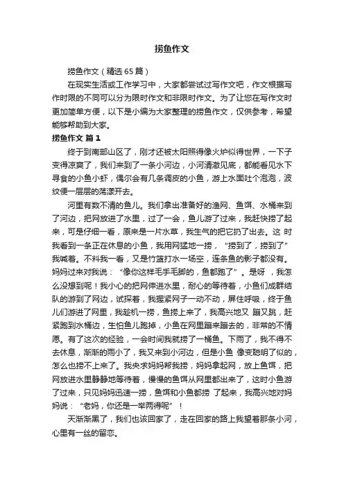捞鱼作文（精选65篇）