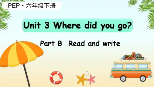 人教PEP版英语六年级下册Unit 3  Part B Read and write课件