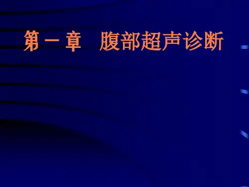 腹部超声概要ppt课件