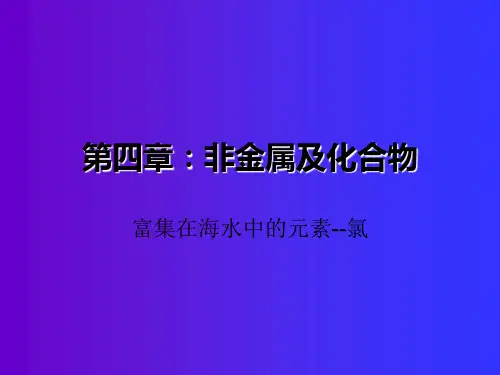 高一化学第四章氯气
