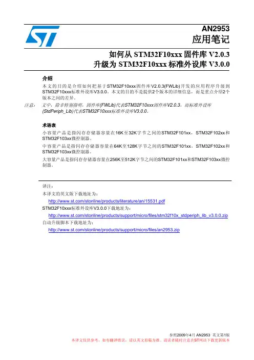 ST AN2953 应用笔记