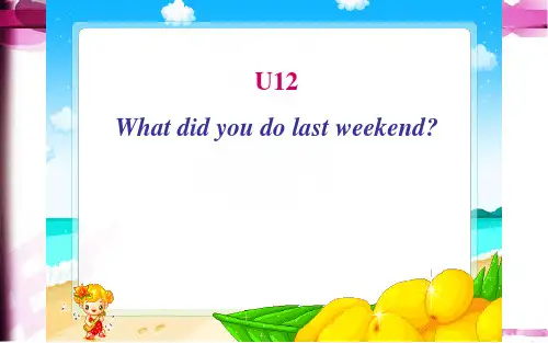 人教版七年级英语下册Unit12 What did you do last weekend