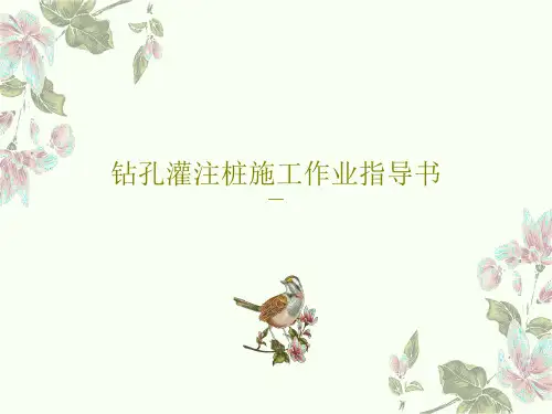 钻孔灌注桩施工作业指导书共91页文档