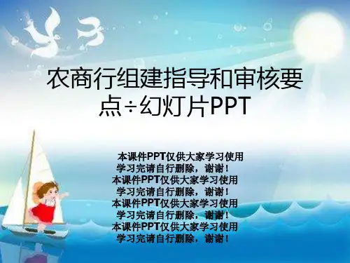 农商行组建指导和审核要点÷幻灯片PPT