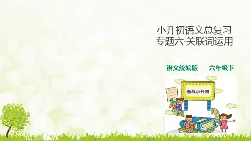 人教统编版小升初语文总复习专题(关联词运用+句式变换)PPT课件