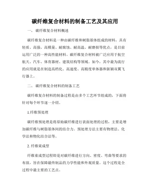 碳纤维复合材料的制备工艺及其应用