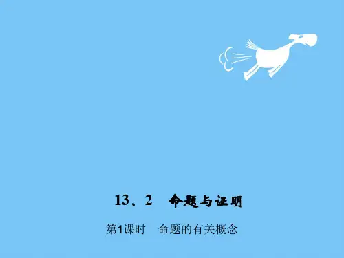 新八年级数学PPT  命题的有关概念课件