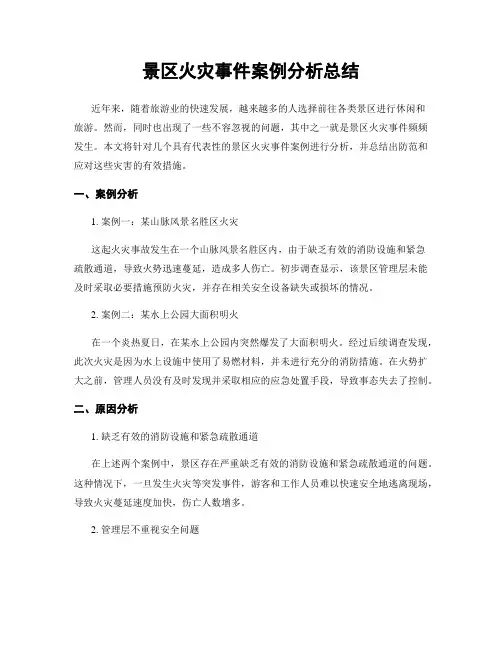 景区火灾事件案例分析总结