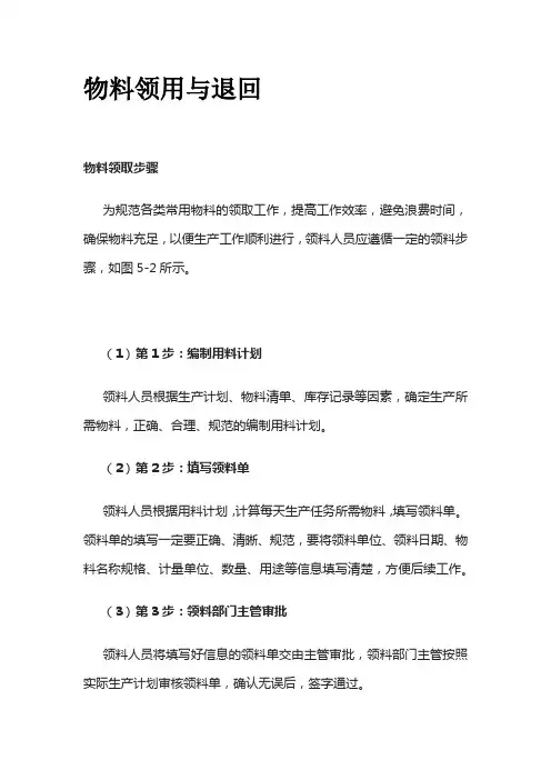 物料领用与退回全套