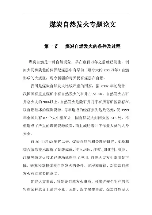 煤炭自然发火专题论文
