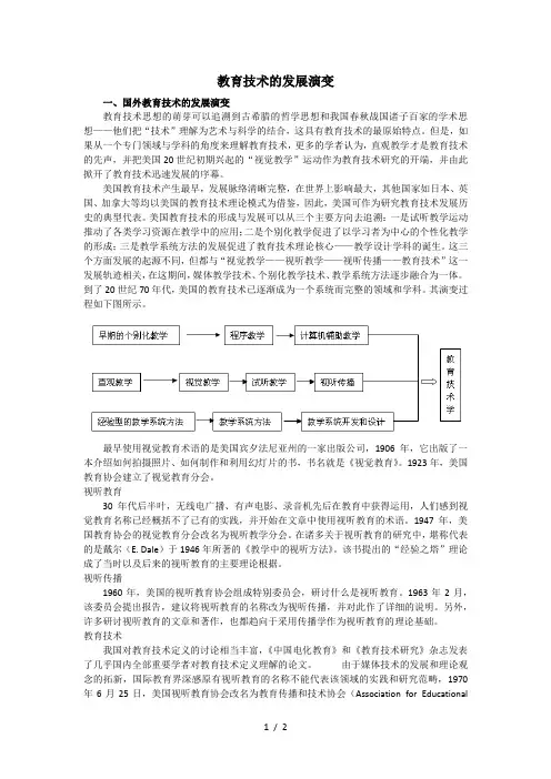 教育技术的发展演变