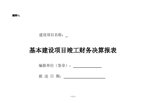 基本建设竣工财务决算表123(DOC)