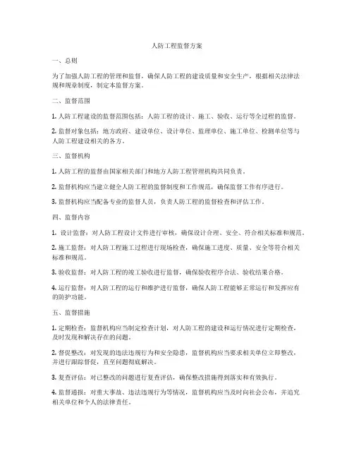 人防工程监督方案