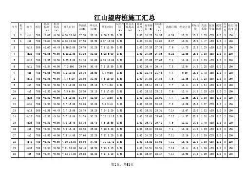 桩基施工汇总表(xls页)